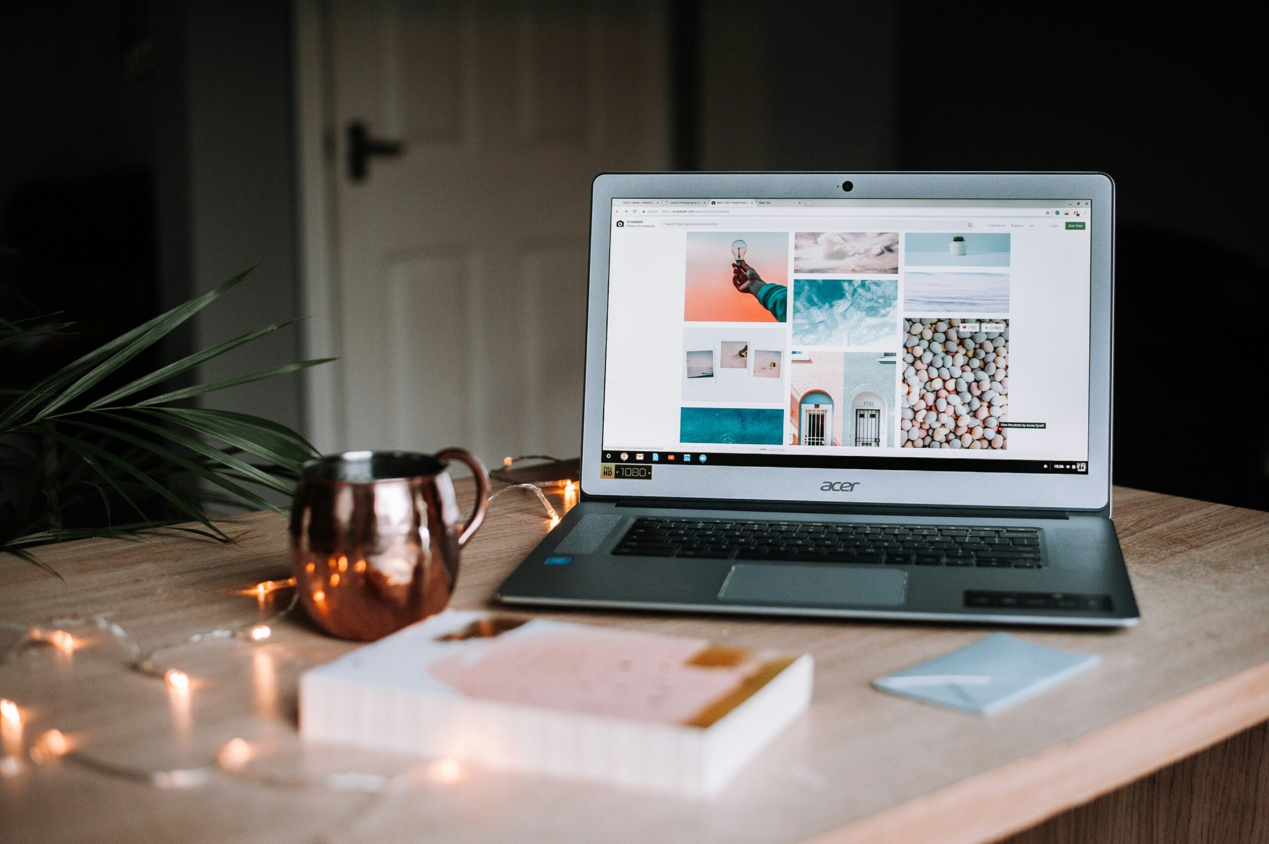 web design features on laptop on a desk